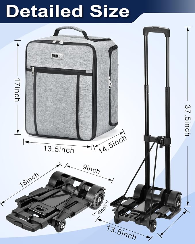 CAB55 Golf Trunk Organizer with 4 Wheels, 2 Layer Waterproof Car Golf Organizer with Separate Ventilated Compartment for 2 Pair Shoes, Golf Trunk Storage for Clothes, Accessories, Golf Gifts - Image 6