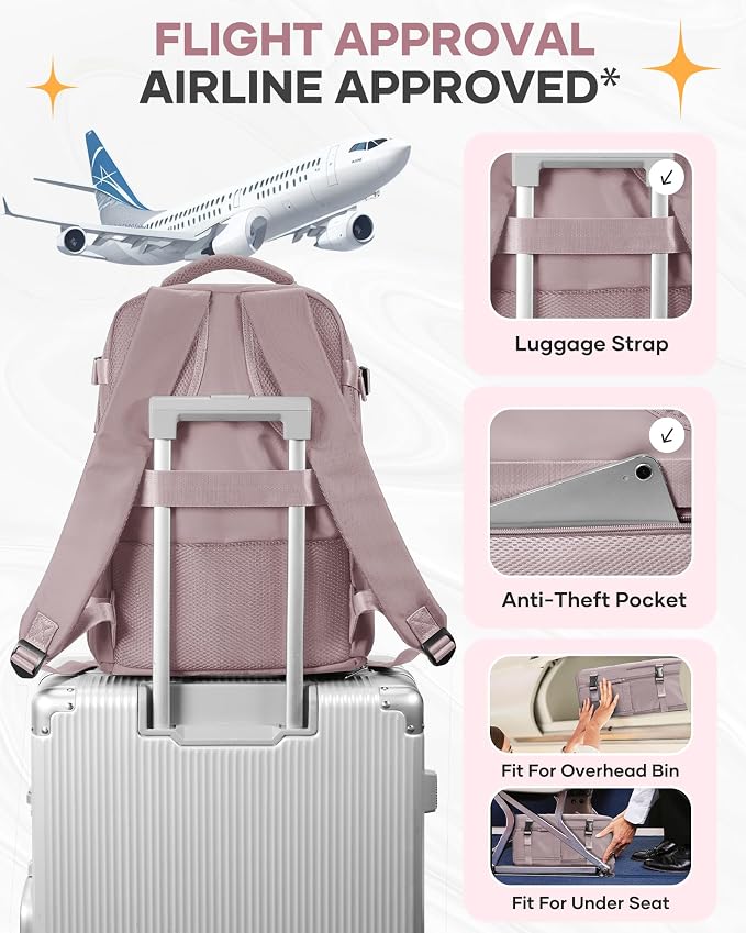coofay Travel Backpack Carry On Flight Aapproved Personal Item Travel Bag Mochila De Viaje Travel Backpack For Men Spirit Airlines Personal Item Bag 18x14x8 Carry On Backpack For Airplanes - Image 7