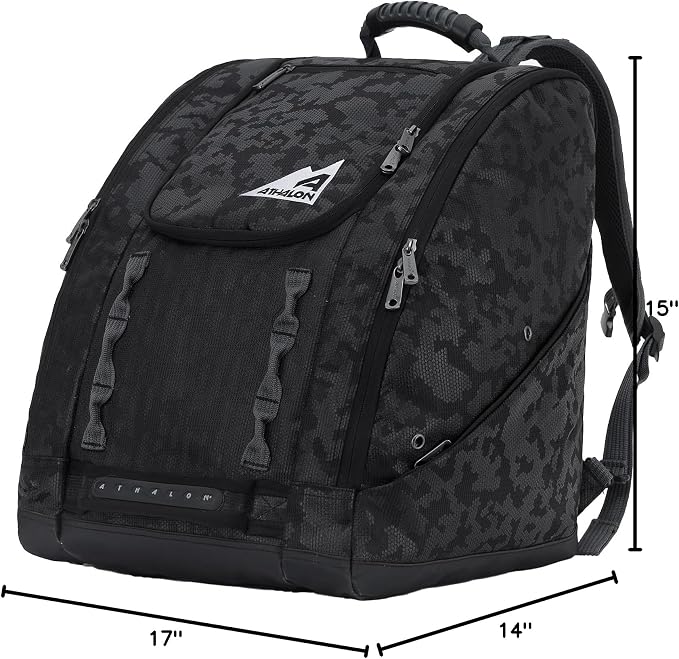 Athalon Everything Ski Boot Bag Gear Pack with Ventilated Boot Compartments, Waterproof Bottom, Hideaway Helmet Sling, 58.5 Liter Capacity - Image 8