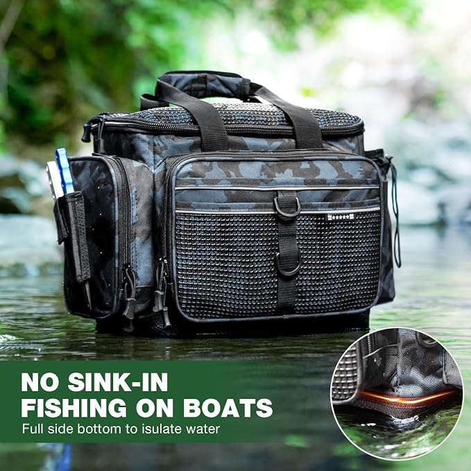Ghosthorn Fishing Tackle Box, Waterproof 3600 and 3700 Tackle Trays, Plastic Tackle Box Organizer with Removable Dividers Storage Lure Box for Lures 1 and 4 Pack (Fishing Tackle Bags) - Image 5