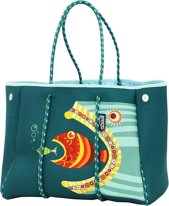 QOGiR Neoprene Multipurpose Beach Bag Tote with Inner Zipper Pocket … … … … by QOGiR