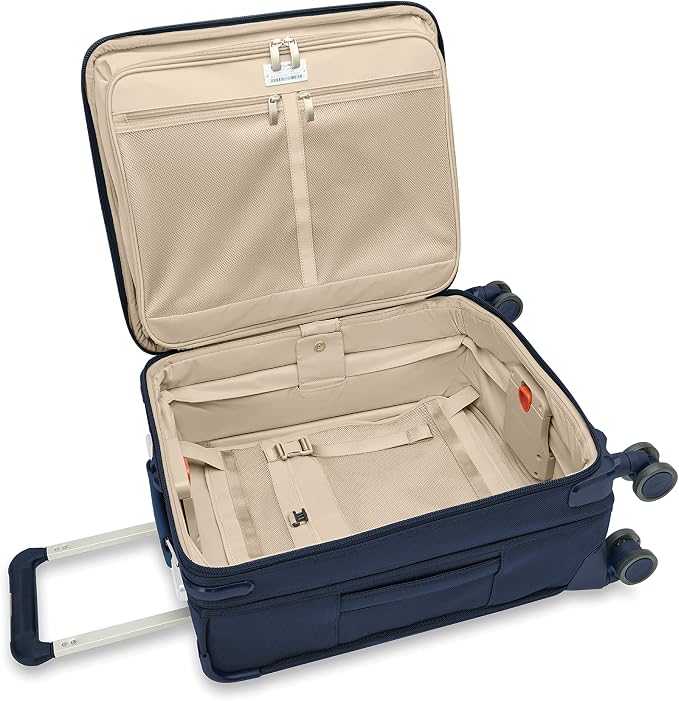 Briggs & Riley Global 21" Carry On Expandable Spinner - Luggage for International Travel, Suitcases with Wheels, Softside Rolling Bag for Men & Women, Self-Repairing Zipper - Baseline Collection, Navy - Image 13