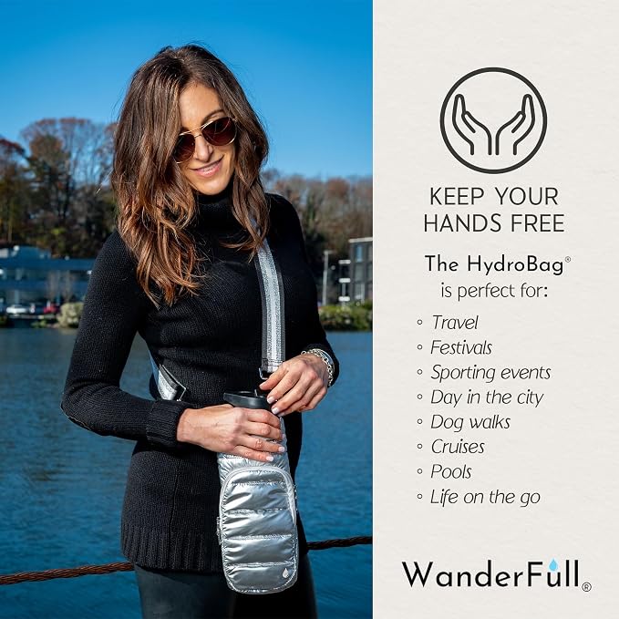 WanderFull Original HydroBag Crossbody Water Bottle Holder with Phone Pocket, Fits Water Bottles up to 32 oz - Image 5