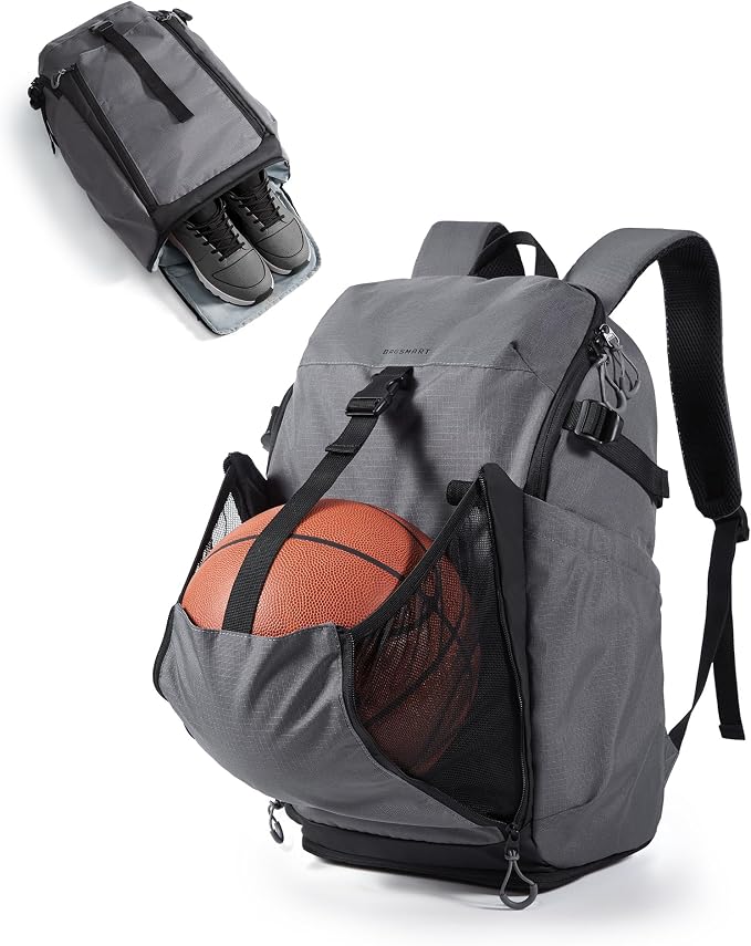 BAGSMART Gym Backpack for Men with Shoe Compartment for Multi-Sport | Water-Resistant Multi-Sport Gym Storage, Expandable Pocket Fits Basketball, Football, Shoe Compartment Separates Swim Gear - Image 8