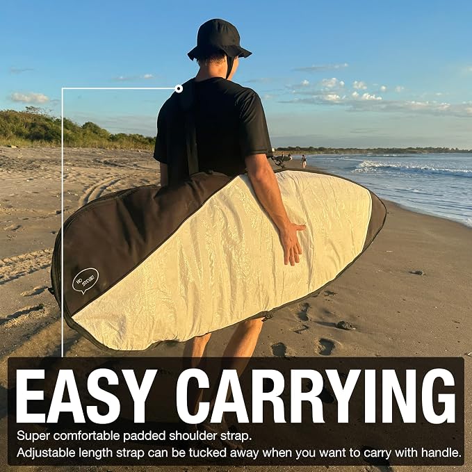 Ho Stevie! Surfboard Bag - Zippered Daybag - Fits All Shapes of Surfboards - Foam Padding and Durable Cover - Comfortable Shoulder Strap - Image 3