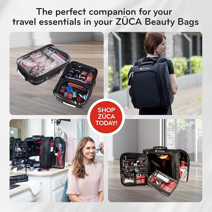 ZUCA Utility Pouch Combo Set - 1 Large & 2 Mini Utility Makeup Pouch - Durable, Spacious Cosmetic Storage Solution for Travel & Professional Use - Image 5