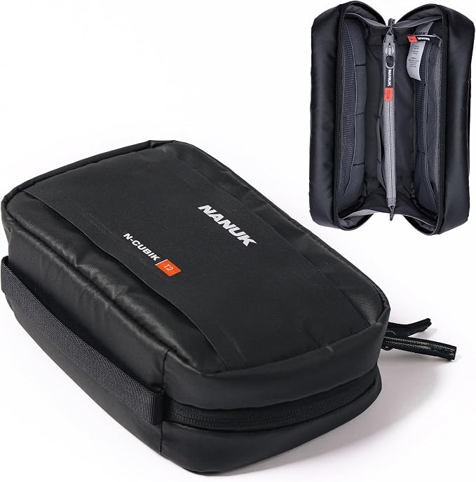 NANUK N-Cubik T2 Camera Bag Insert – Water-Resistant Pouch – Shockproof Protective Camera Insert for Backpack – Perfect for Accessories & Gear (10.6” x 6.5” x 3.5”) by NANUK