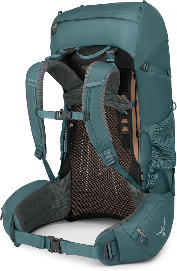 Osprey Renn 65L Women's Backpacking Backpack, Cascade Blue/Melon Orange, Extended Fit - Image 6