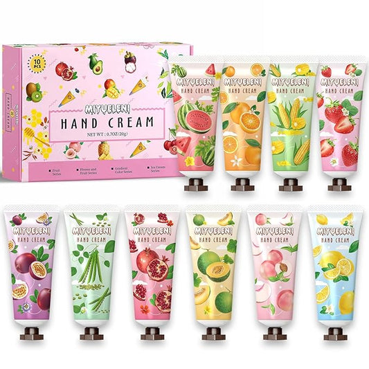 10 Pack Hand Cream Gift Set,Subtle Fragrance, Moisturizing Hand Lotion Travel Size, womens gifts for christmas, Birthday, Valentine's Day, Stocking Stuffers, Thank You Gifts