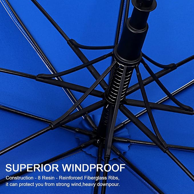 G4Free UV Golf Beach Umbrella 68”Auto Open Extra Large Sun Shade Umbrellas | Vented Windproof, Double Canopy, Oversize UPF 50+ UV Protection Sun Shade umbrella, Auto-Open, patio/fishing/golf umbrella - Image 3