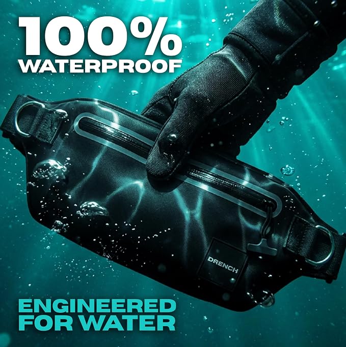 DRENCH Waterproof Fanny Pack with Floating Phone Pouch, IPX8 Submersible Waist Pack Dry Bag for Swimming, Snorkeling, Kayaking & SUP, Waterproof Belt Bag for Beach, Travel & Water Sports - Image 8