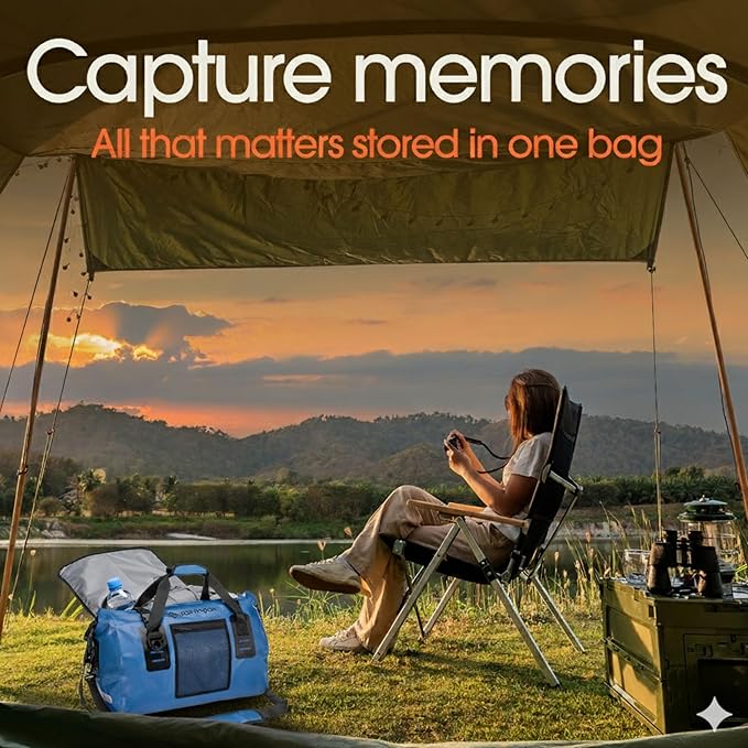 Earth Pak Waterproof Duffel Bag - Heavy Duty Motorcycle Dry Bag with Large Storage Space Perfect for Traveling, Camping, Kayaking, Fishing & Canoeing Bag 50L/70L/90L/120L Sizes - Image 4