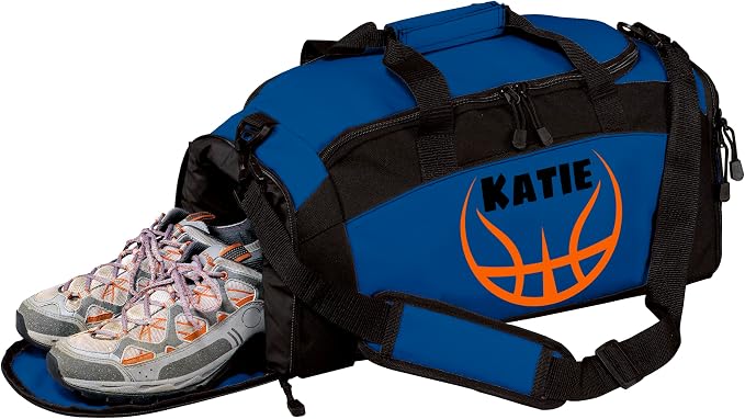 Personalized Basketball Duffel Bag with Shoe Compartment, Custom Basketball Bag with Name and Number, Basketball Travel Bag for Players, Team Sports Gear Bag by all+about+me+company
