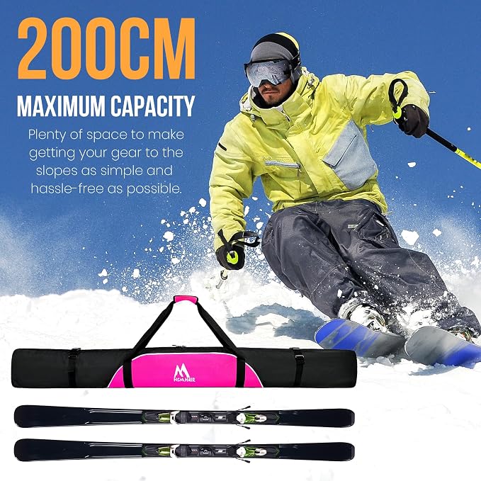 Hsmihair Ski Bag and Ski Boot Bag Combo-Padding Skis Bag for Air Travel,Water Proof Ski Boot Bag Fits for Skis Up to 200 CM and Boots Up To Size US13,Adults Ski Travel Bag - Image 8