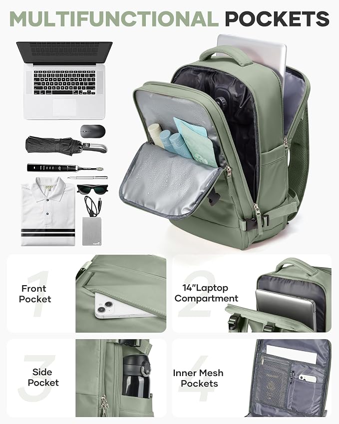 coofay Vacuum Backpack Travel with Pump Vacpack Travel Backpack with Vacuum System Mochila de Viaje Compresion al Vacio Easyvacpack Airbag Backpacks for Traveling Carry on Luggage - Image 6