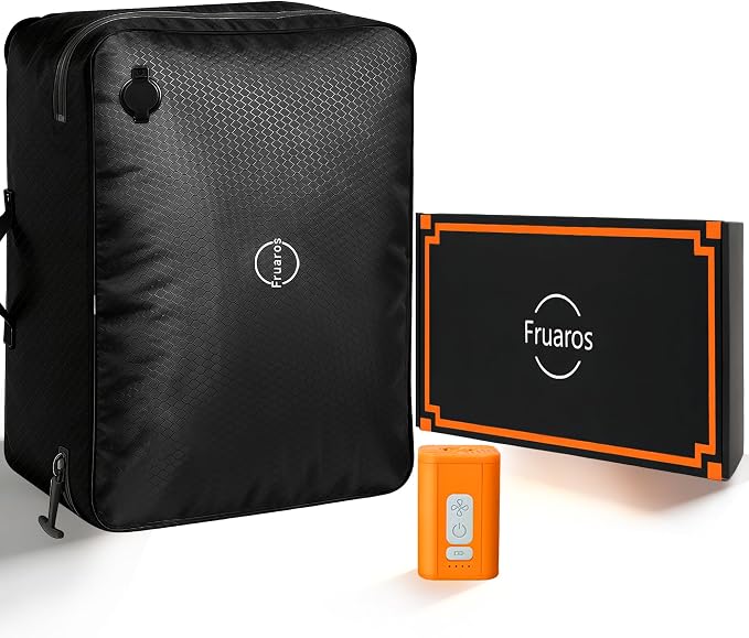 Vacuum Bags for Travel - 45L Oversized Compression Storage and Organization, 270° Open, Odor & IP68 Waterproof Anti-Rip Travel Vacuum Bags with Pump, TSA-Ready, Backpacks & Suitcases by Fruaros