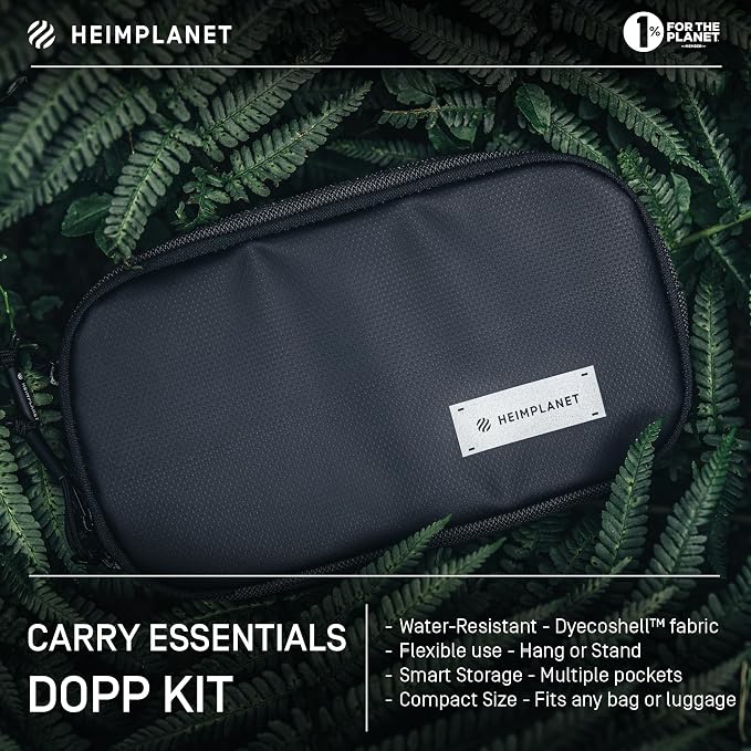 HEIMPLANET Original | HPT Carry Essentials - DOPP KIT | Hanging or standing travel toiletry bag | PVC-Free wash bag made from waterproof Dyecoshell |Supports 1% for The Planet (Better Half) - Image 2