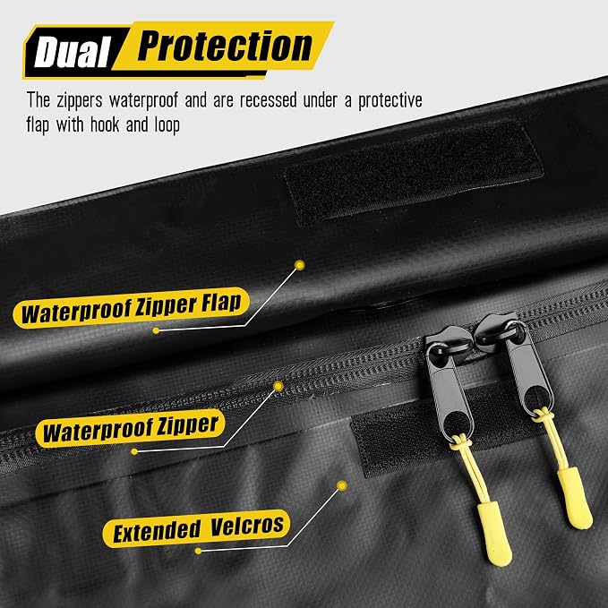 ARKSEN Hitch Cargo Carrier Bag for 19" x 53" Baskets Waterproof 10.75 Cubic Feet Large Capacity Luggage Storage (50" L x 16" W x 23" H) for Car Truck SUV RV or Trailer - Image 3