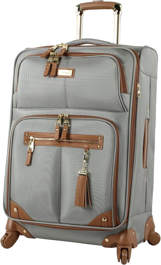 Steve Madden Designer Luggage Collection - 3 Piece Softside Expandable Lightweight Spinner Suitcase Set - Travel Set Includes an Under Seat Bag, 20-Inch Carry on and 28-Inch Checked Suitcase, Harlo - Image 4