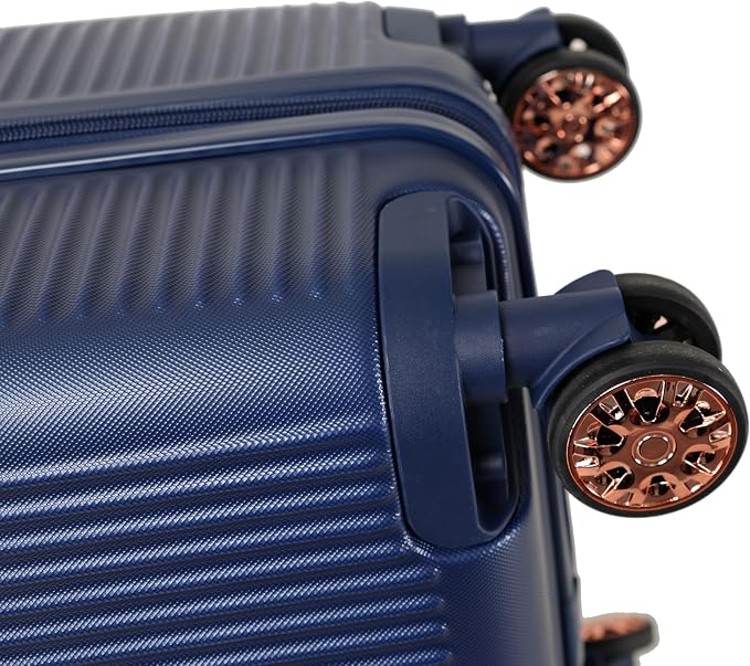 Merax Luggage Sets 4 Piece with Cosmetic Case TSA Lock, Hardside ABS Carry On Suitcase with YKK Zippers Lightweight Rolling Travel Luggage Sets with Spinner Wheels,14+20+24+28 IN,Blue - Image 4