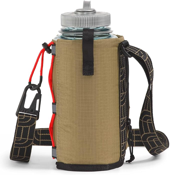 The North Face Borealis Water Bottle Holder - Adjustable Strap, Water-Repellent Finish, External Pocket with Key Hook, Cedar/Lava Red, One Size | Adjustable Strap, Water-Repellent Finish, External Pocket - Image 3