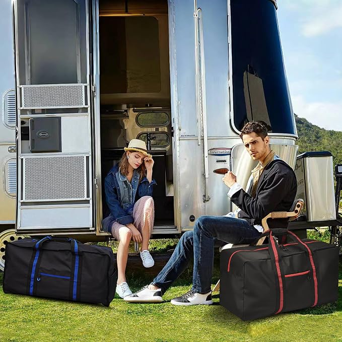 150L Large Duffle Bag for Travel 37” Diffle Bag for Overnight Weekender Camping, Storage for Men Women, Blue - Image 7