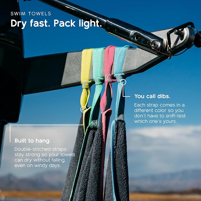 MISSION Tuko Microfiber Beach Towels 4 Pack, Quick Dry Pool Towel Set with Water Resistant Carrying Case, Lightweight Sand Resistant Travel Essential for Boat, Swim and Beach, 60 x 30 - Image 2