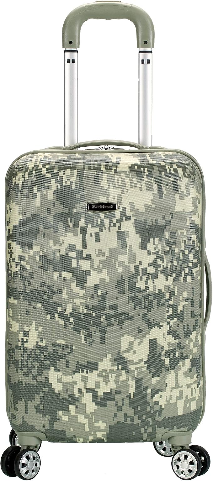 Rockland Safari Hardside Spinner Wheel Luggage, Carry-on 20", Acu Camo by Rockland