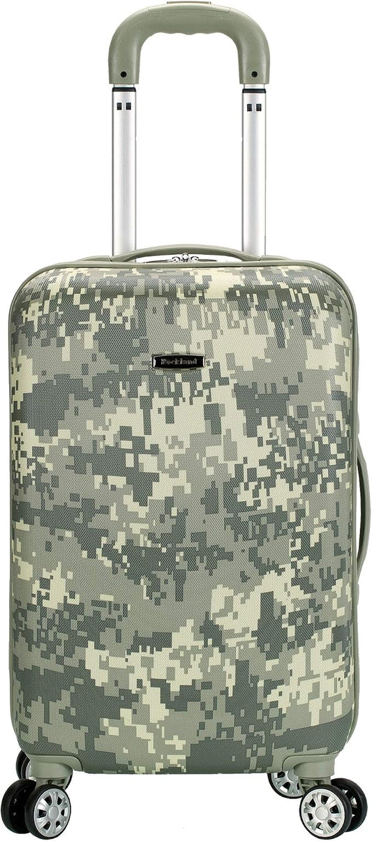Rockland Safari Hardside Spinner Wheel Luggage, Carry-on 20", Acu Camo by Rockland