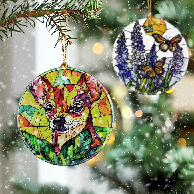 Chihuahua Ornament, Dog Christmas Ornament – Christmas Tree Decor, Holiday Decoration, Stocking Stuffer, Festive Gift Idea, Gifts for Dog Lover, Friends, and Family