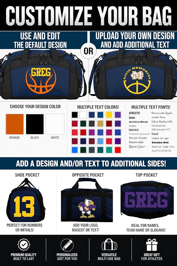 Personalized Basketball Duffel Bag with Shoe Compartment, Custom Basketball Bag with Name and Number, Basketball Travel Bag for Players, Team Sports Gear Bag - Image 2