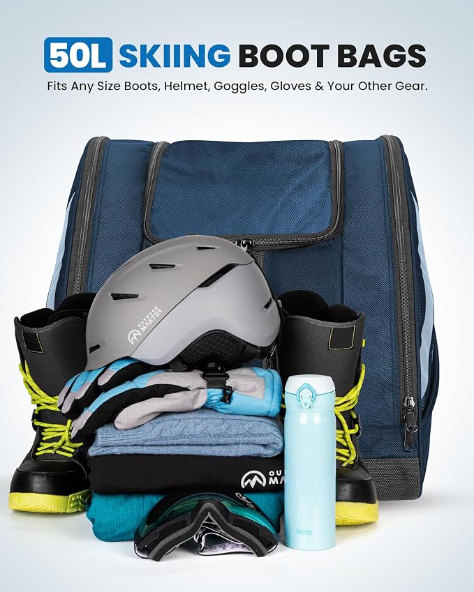 OutdoorMaster Boot Bag - Ski Boots and Snowboard Boots Bag, Excellent for Travel with Waterproof Exterior & Bottom - for Men, Women and Youth - Image 3