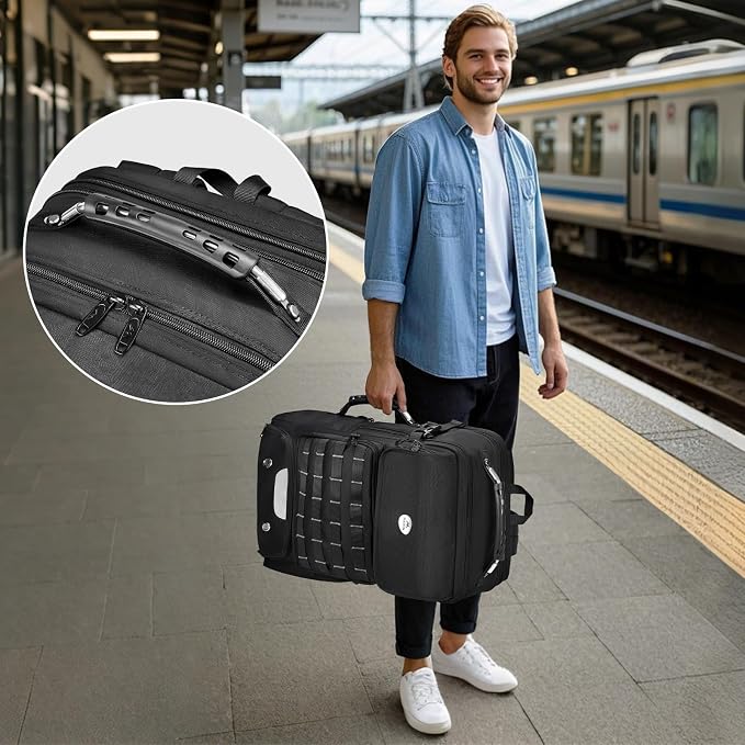 MATEIN 52L Expandable Travel Backpack with Shoe Compartment & Waist Straps | 17 Inch TSA Laptop Compatible, Large Suitcase Backpack, Luggage Carry On Bag, Includes 3 Packing Cubes, Hidden Pocket - Image 7