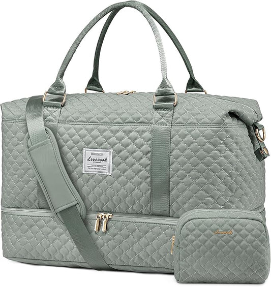 LOVEVOOK Travel Duffle Bag,Weekender Bags for Women with Shoe Compartment，Carry on Overnight Bag with Toiletry Bag,Gym Duffel Bag with Wet Pocket, Hospital Bags for Labor and Delivery by LOVEVOOK