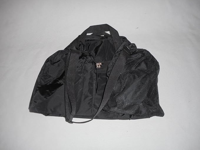 Duffle Bag Wet and Dry with One End Compartment Mesh, Front Pocket, Made In USA (Black) - Image 8