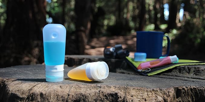 humangear GoToob Refillable Silicone Travel Size Bottles with Locking Cap for Women, 3pks - Image 3