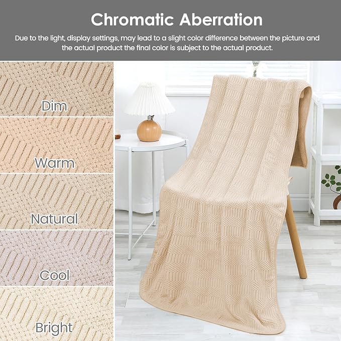JML Microfier Bath Towels Set of 2, Large Microfier Body Towel for Adult, 30" x 60", Oversized, Soft, Super Absorbent, Fast Drying, Use for Sauna,Gym,Sport, Fitness, Yoga, Diamond Cross Grid Camel - Image 8