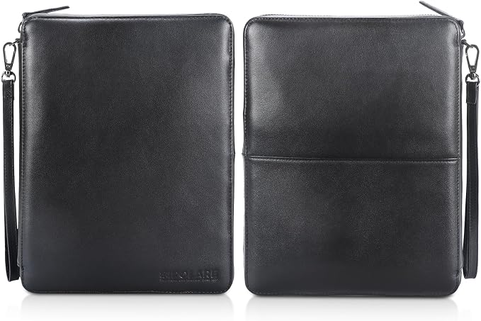 Polare Full Grain Leather Travel Cable Organizer Case Electronics Accessories Carry Bag with YKK Zippers Tech Storage Bag for Cables, Power Bank, USB, SD Card, Travel Essentials - Image 9