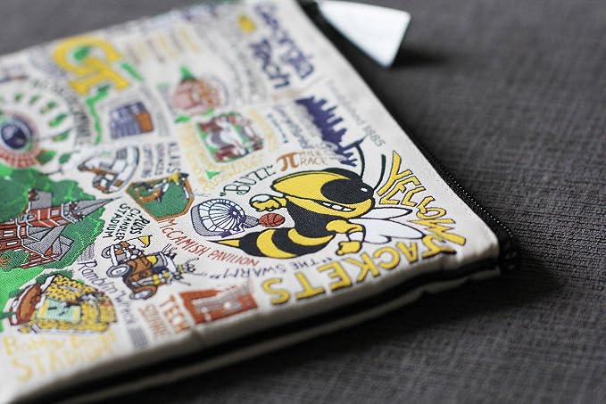 catstudio Georgia Tech Collegiate Zipper Pouch Purse | Holds Your Phone, Coins, Pencils, Makeup, Dog Treats, & Tech Tools - Image 3