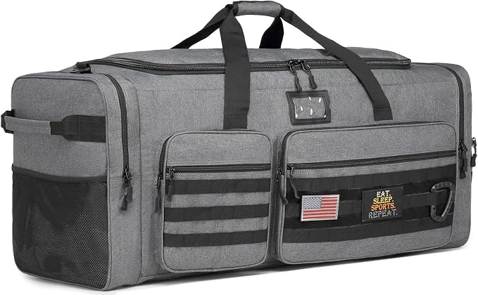 130L Extra Large Duffle Bag for Men, Heavy Duty Large Duffle Bag for Travel with Shoe Compartment, XL Sports Gym Equipment Bag for Hockey Football Baseball Basketball & More by HAMBOLY