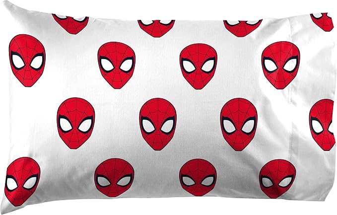 Jay Franco Marvel Spiderman Kids Twin Sheet Set 3 Piece Deep Pocket Bed Sheets, Super Soft Microfiber, Fade Resistant, Machine Washable - Officially Licensed Superhero Bedding for Boys, Red - Image 2