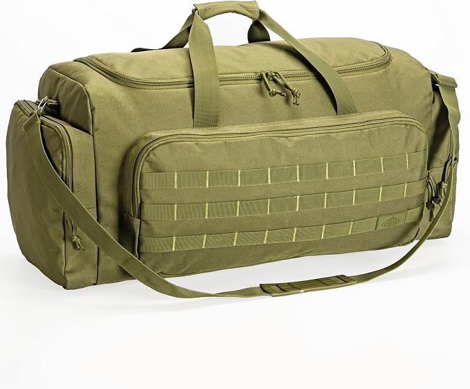 APRILBAY Super Quality 60L Large Duffel Travel Bag Luggage Foldable Bag Cargo Sport Gear Equipment Skiing Hardware Bag Heavy Duty& Durable(Dark Green) - Image 2
