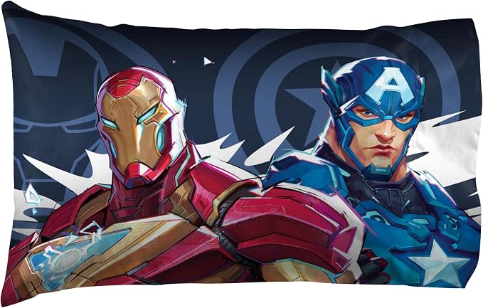 Jay Franco Kids Sheet Set with Fitted, Flat Sheets & Pillow Cover - Ultra-Soft Bedding with Pillowcase for Room Decor, Multi - Marvel Rivals, 4 Piece Queen - Image 3