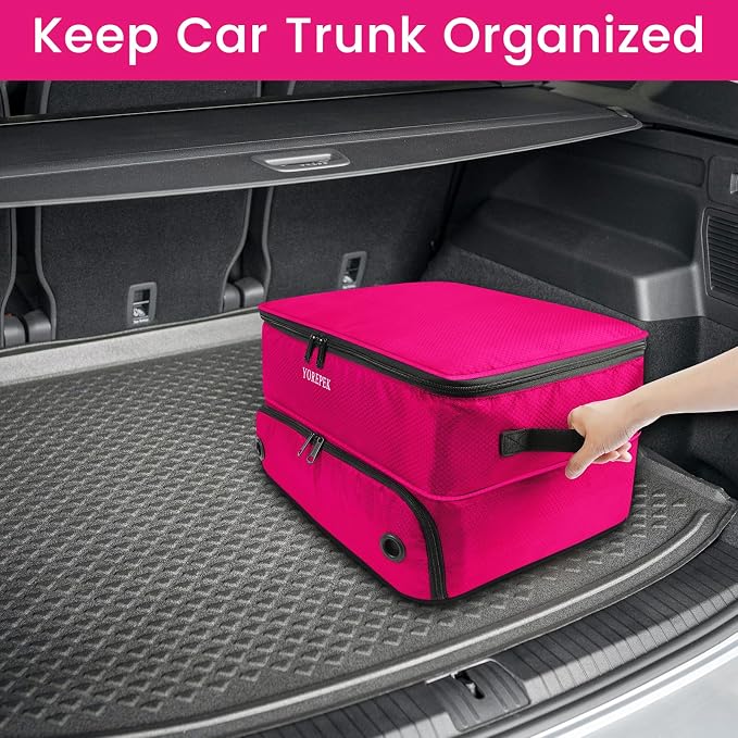 YOREPEK 2 Layer Golf Trunk Organizer, Golf Gifts for Men with Separate Ventilated Compartment for 2 Pair Shoes, Waterproof Car Trunk Locker for Balls, Tees, Clothes, Gloves, Gifts for Golfers - Image 8