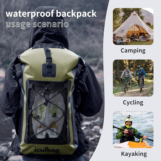 Dry Bags Waterproof Backpack for Women Men Travel Dry Bag Backpack Warterproof Bag for Kayaking Beach Boating 30L/40L - Image 6