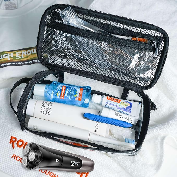 Rough Enough Clear Toiletry Bag Travel Toiletries bags Bundle - Image 6