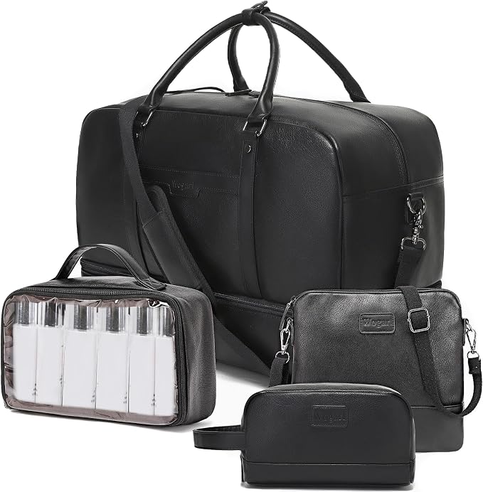 Wogarl Weekender Bag for Women Men Large Overnight Bag Travel Duffel Bag with Shoe Compartment Toiletry Satchel Bag Carry On Bag Fit 21" Laptop by Wogarl