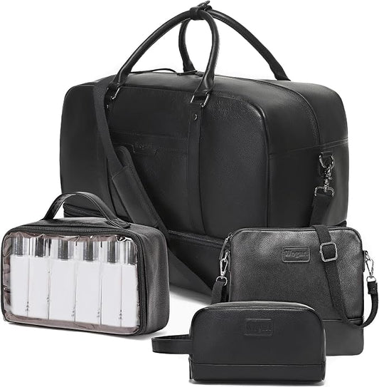 Wogarl Weekender Bag for Women Men Large Overnight Bag Travel Duffel Bag with Shoe Compartment Toiletry Satchel Bag Carry On Bag Fit 21" Laptop by Wogarl