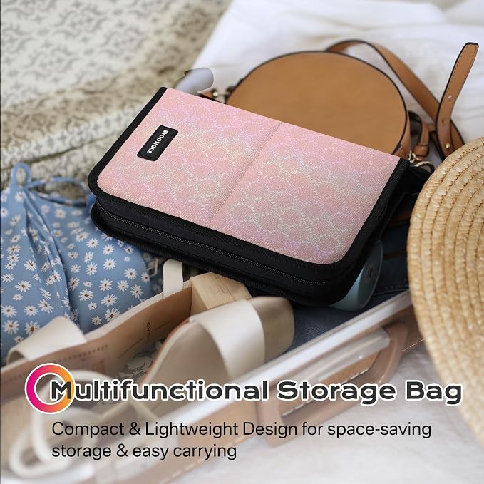 BYOOTIQUE Travel Makeup Brush Bag Foldable Holder Organizer Artist Pack 2 | Portable Stand-up Cosmetic Bag,Artist Storage with Multiple Pockets,Makeup Artist Brush Organizer - Image 4