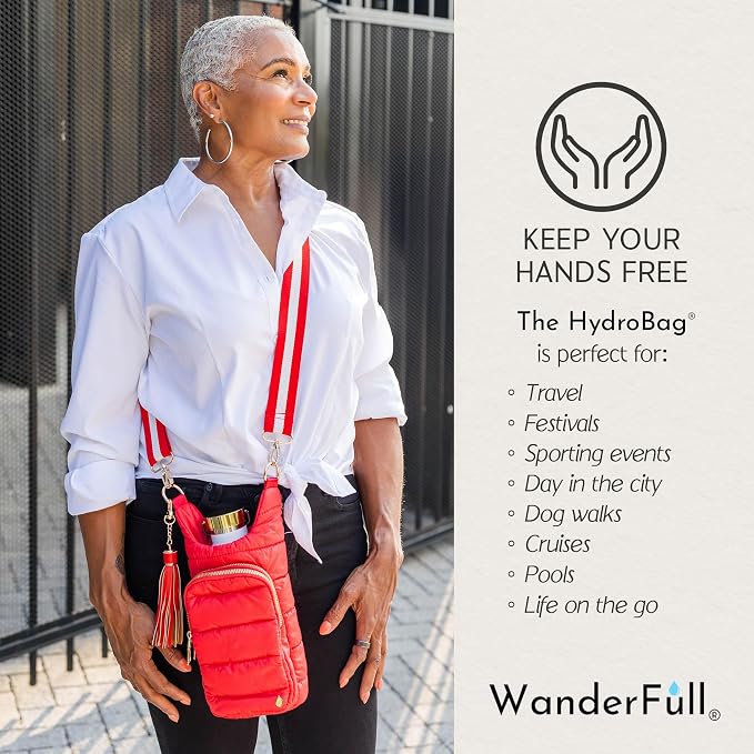 WanderFull Original HydroBag Crossbody Water Bottle Holder with Phone Pocket, Fits Water Bottles up to 32 oz - Image 6